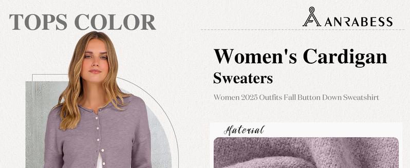 ANRABESS Cardigan Sweaters for Women Lightweight Button Down Long Sleeve Soft Y2k Trendy Casual 2025 Fall Fashion ANRABESS Cardigan Sweaters for Women Lightweight Button Down Long Sleeve Soft Y2k Trendy Casual 2025 Fall Fashion