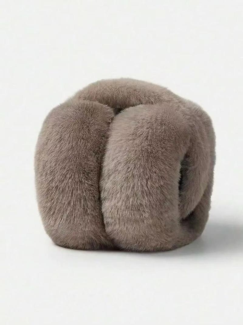 Winter Foldable Ear Warmer, Ear Protectors, Thick Soft Fleece Material, Random Color, Suitable for Commuting, Cycling, Skiing, Outdoor Activities