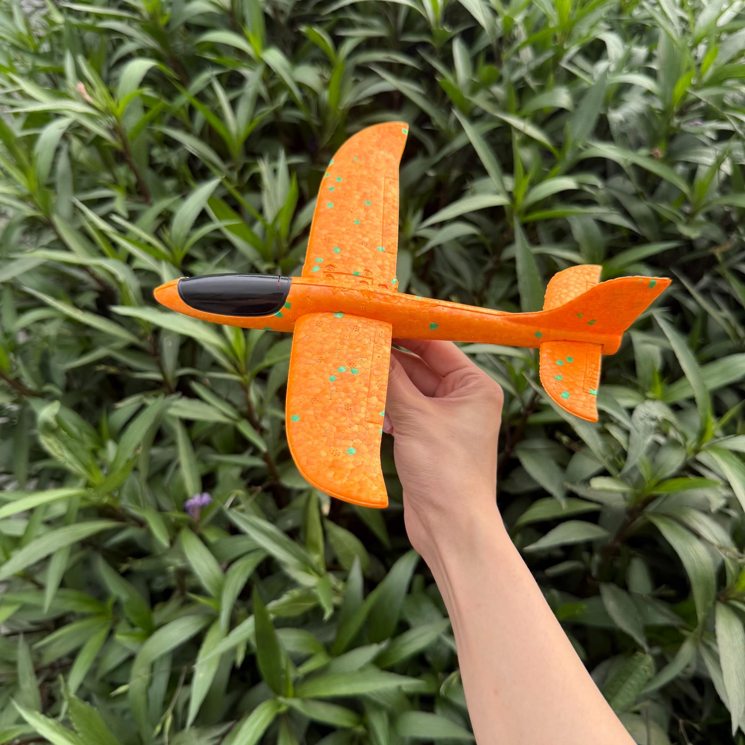 Durable Foam Plane Flying Toy Set - 1-Touch Launch Glider Model Aircraft, Unisex Toy for Kids Ages 3-9, Outdoor Play, Parent-Child Interactive Game, Holiday Gift, One-Touch Launch