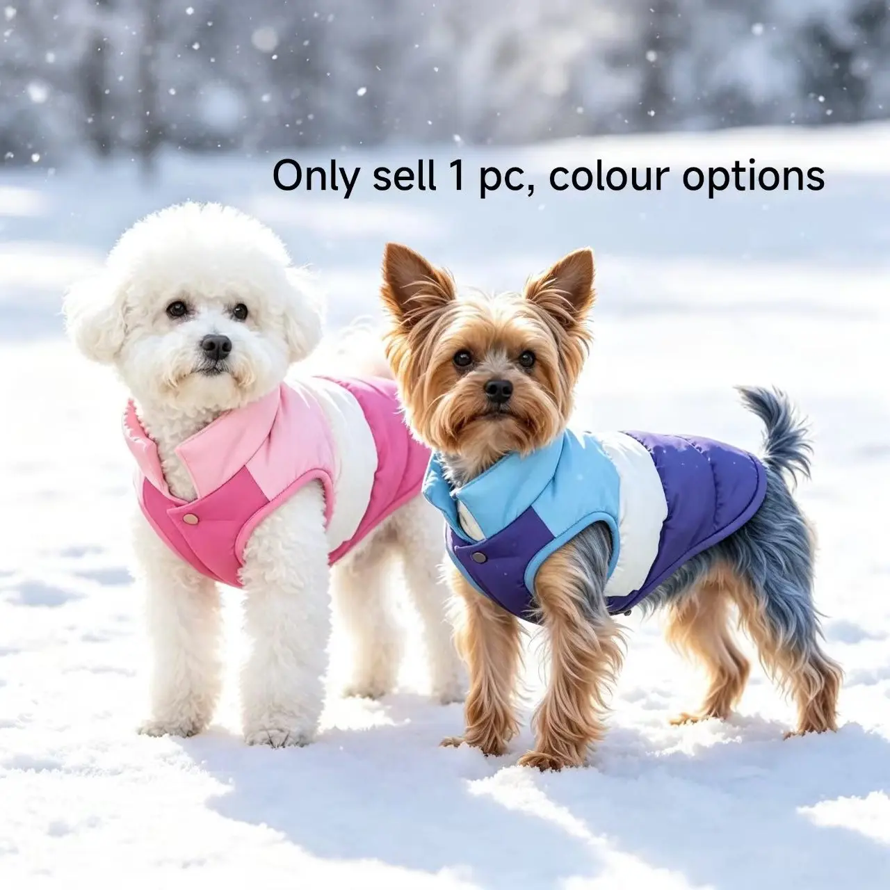 1 Piece Pet Cotton Jacket, Winter Warm Outerwear, Windproof Fleece Coat, Dog Down Cotton Jacket, Cold Weather Pet Clothing
