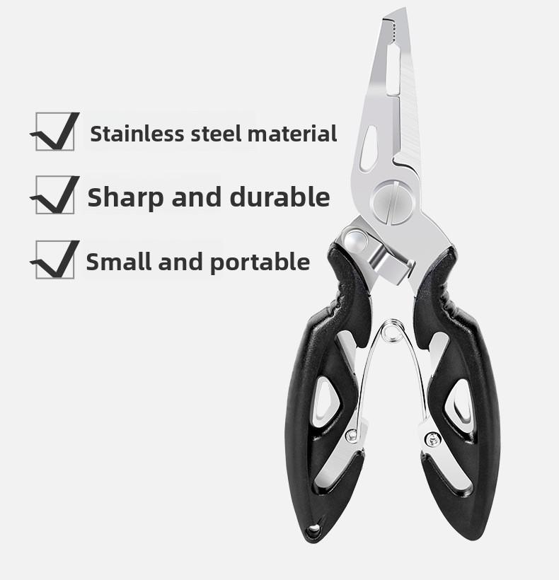 Multifunctional micro-object Luya clamp fish controller stainless steel fishing line opening steel ring fishing pliers scissors hook picker,fishing stuff summervibes,  fishing line nippers