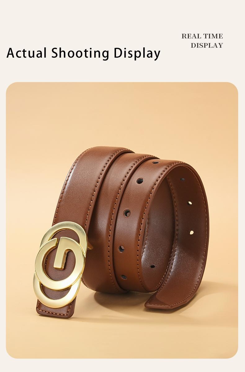 Luxury Women's Waist Belt, Trendy Exquisite Belt with Letter G Alloy Buckle, Adjustable Design for Daily Commute & Office Casual Wear, Perfect Gift Idea