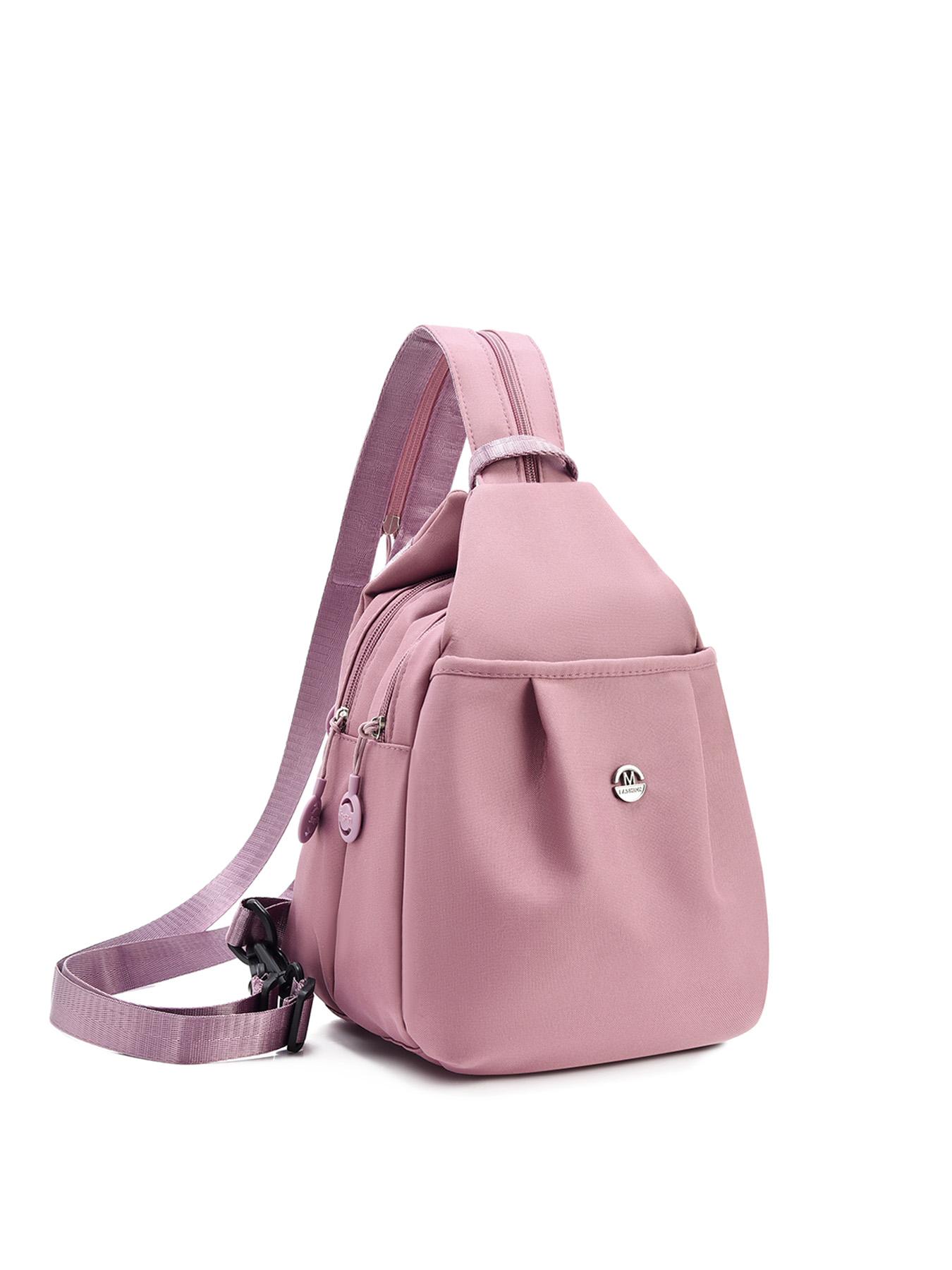 Women's Fashionable Solid Color Backpack, Casual Versatile, Casual Lightweight Backpack, Multifunction Backpack for Work, School, Daily Commuting, Street Travel, Shopping, Multi-pocket Practical Backpack