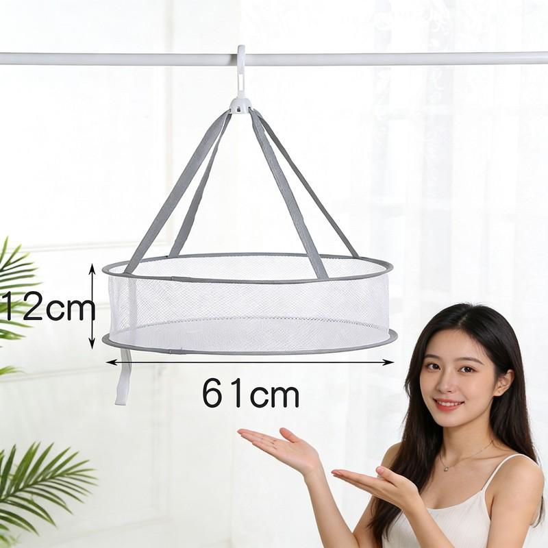 Single Layer Laundry Net for Socks, Anti-Deformation Drying Rack, Woolen Sweater Holder, Clothes Basket, Practical Hanging Mesh