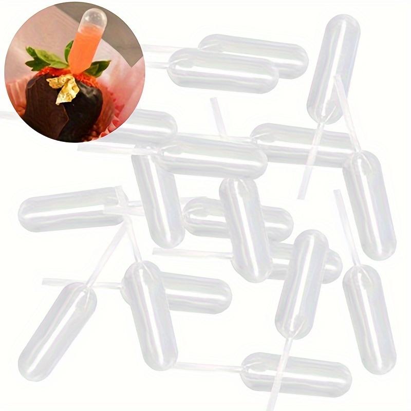 50pcs, Plastic Cupcake Pipettes, 4ml/0.14oz Squeeze Dropper, Liquid Infuser, Transfer Pipettes, For Cupcakes, Cakes,Pudding, And More, Kitchen Gadgets, Kitchen Stuff, Kitchen Accessories, Home Kitchen Items