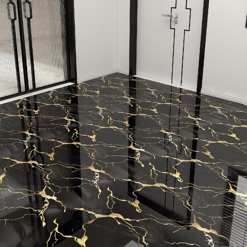 Marble Pattern Decorative Wallpaper Roll, 15.75in X 118.11in,  Waterproof Wallpaper Floor Sticker，Thickened Self-Adhesive , Easy to Clean & Install, DIY Decor for Kitchen, Bedroom, Living Room ,Bathroom，Vinyl Flooring