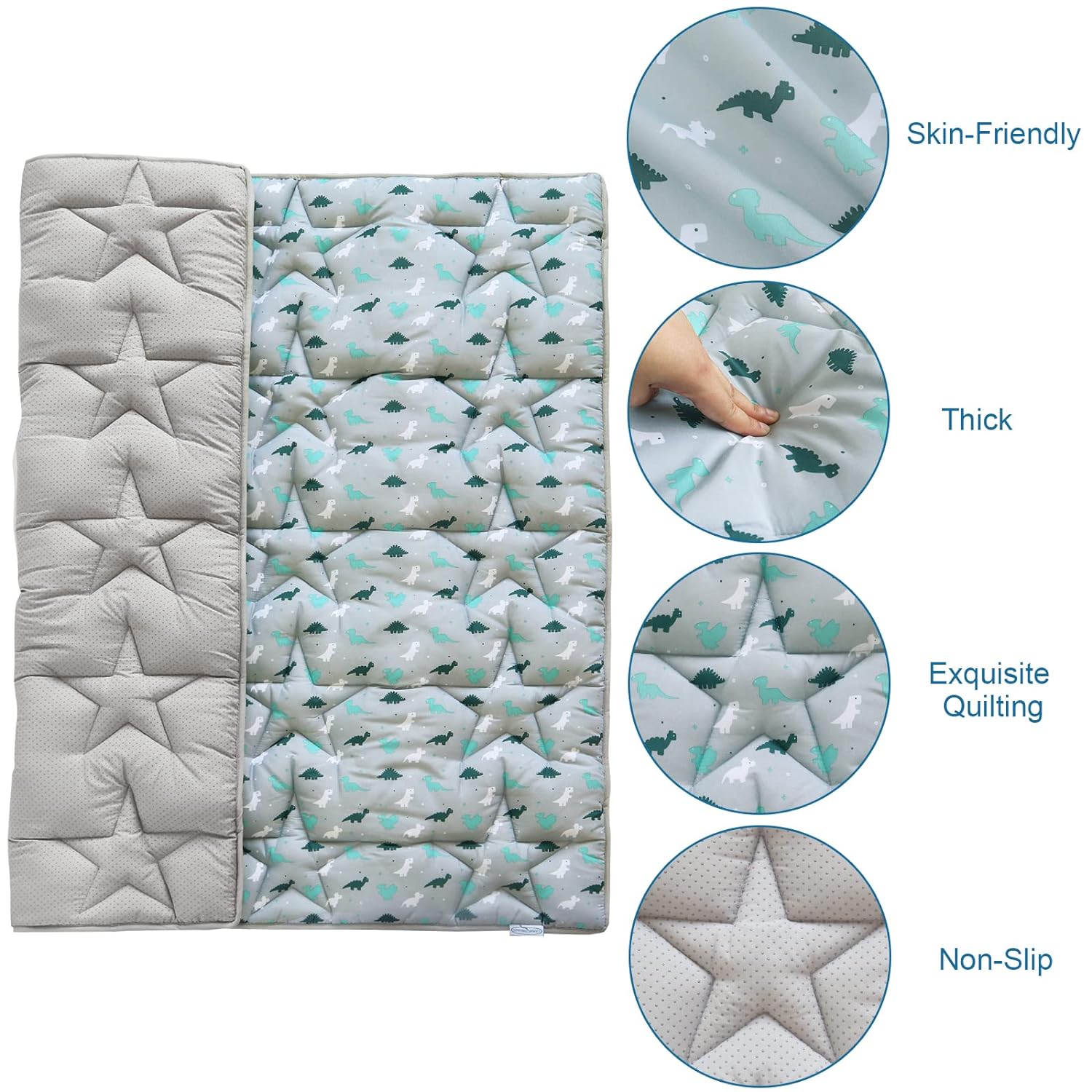 SpringSpirit Baby Play Mat Playpen Mat - Thicker Padded Non-slip Large Soft Foldable Portable Lightweight Indoor Outdoor Activity Picnics Toddlers Infant Kids Nursery Gifts Safe for Floor Crawling Tummy Time Mat, Machine Wash #TiktokShopSpringGlowUp