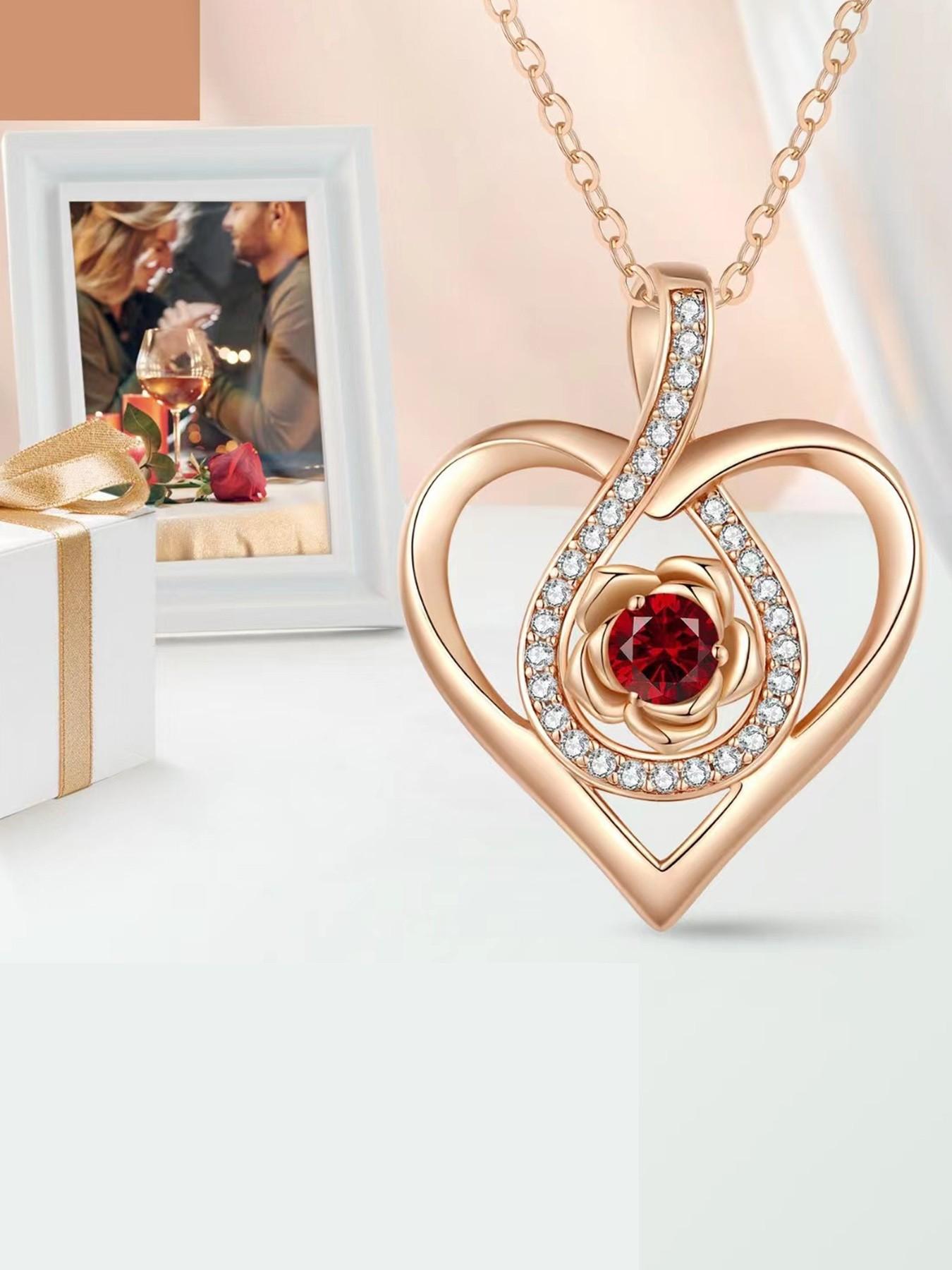 Romantic Teddy Bear with Preserved Rose and Necklace, Real Rose in Elegant Gift Box for Women, Bear Roses Gifts for Valentine's Day,Weddings,Mother's Day,Anniversary,Birthday,Christmas,