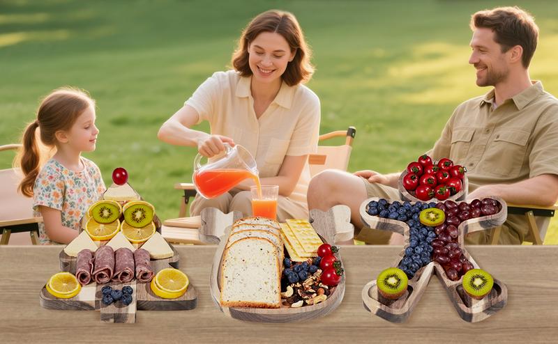 [limited Stock] 3 Pcs Cheese Board Set Wooden Charcuterie Boards Food Tray Premium Acacia Wood Trio with Stainless Steel Tools for Kitchen Chopping & Serving Gift-Ready Luxury Pa