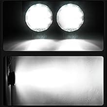 Nilight Marine LED Pods 2Pcs 4.5 Inch 42W 4200LM White Round Light Flood Beam Ponton Boat Deck Dock Lights for Night Fishing T-top Stern Yacht Kayak Port Sailboat