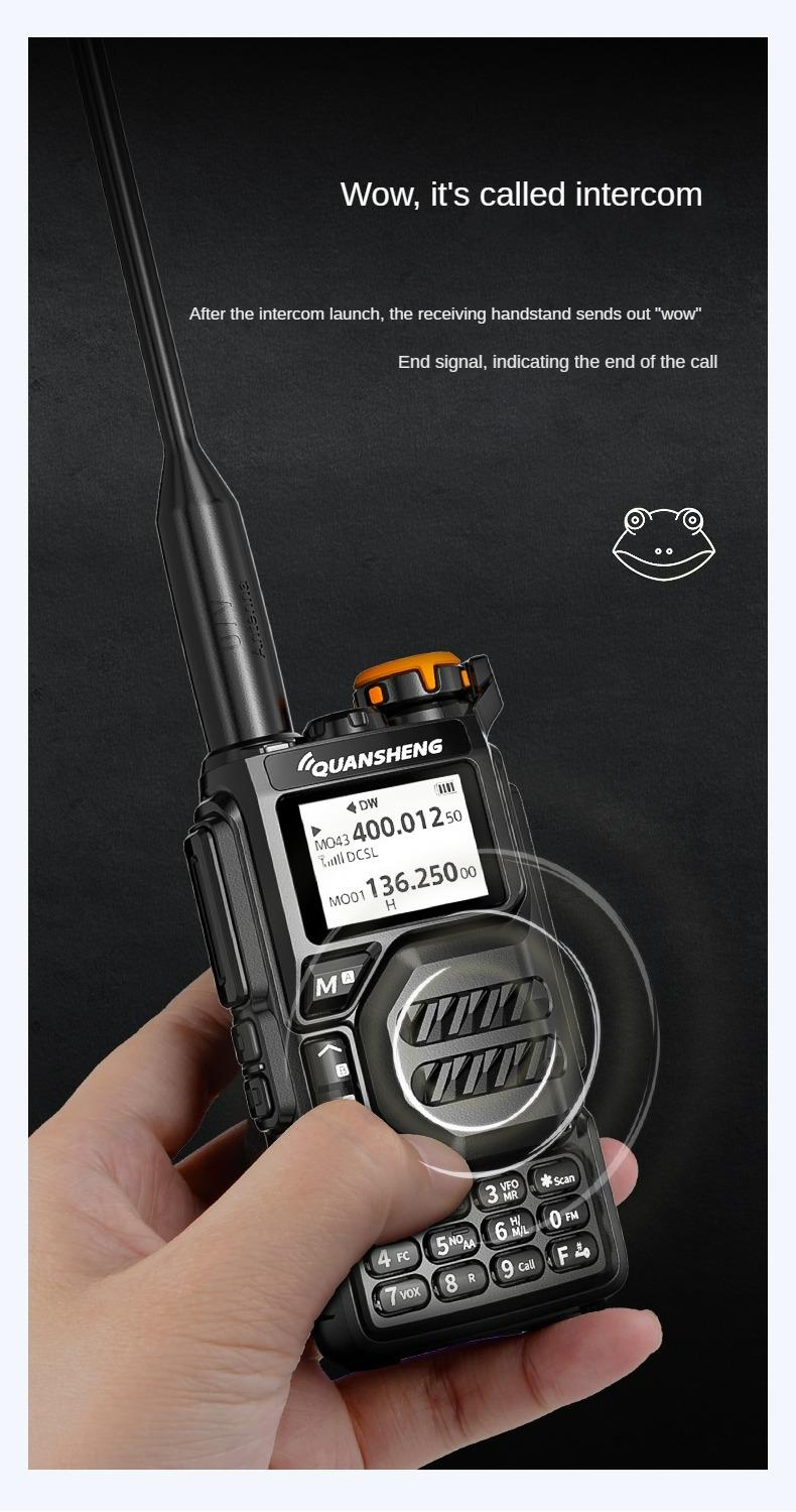Quansheng Uvk5 Am/fm/dtmf Digital Walkie Talkie, 200 Channel Type-c Charging Three Frequency Receiving Walkie Talkie Noaa Weather Forecast, with Flash Vox Replication Frequency Lcd Display