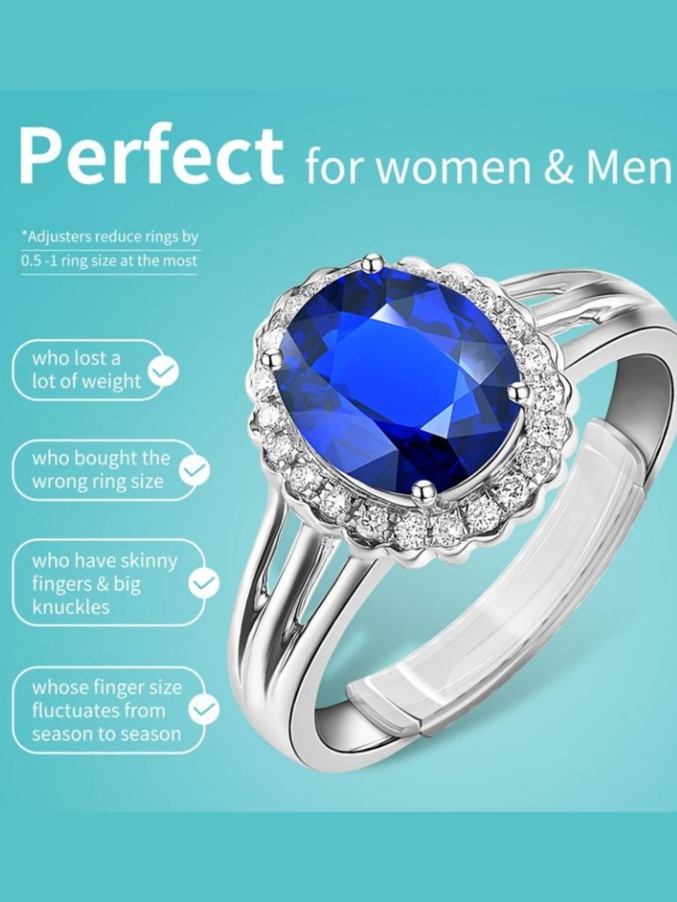 20 Piece Ring Sizing Adjuster Set, Invisible Ring Protector for Men and Women, Includes Polishing Cloth, Anti-Slip Ring Sleeve, Wedding Band Adapter