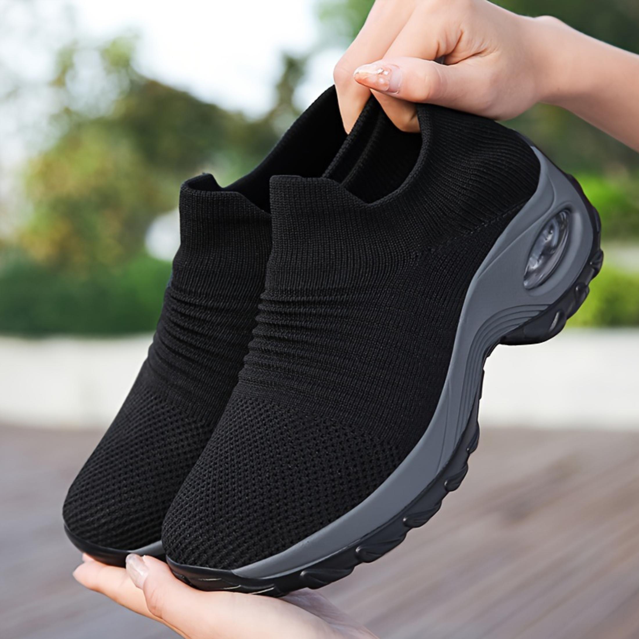 Womens Slip on Walking Shoes Comfort Lightweight Breathable Sock Shoe Non-Slip Mesh Casual Fashion Tennis Running Sneakers