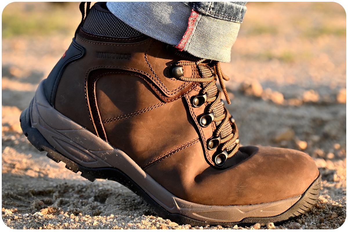 Hiking Boots for Men - Brown 6" (AZX558) Comfortable Soft Toe Shoes Mid Non Slip Hiking Shoes Outdoor Travel Shoes Leather Waterproof  Hiking Backpack Boots