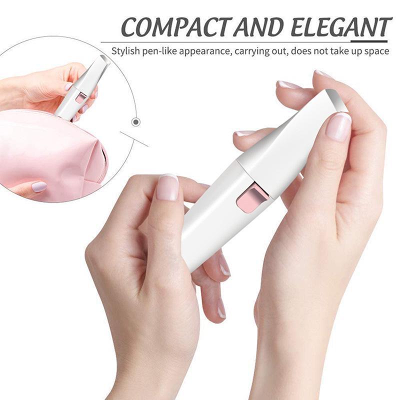 Portable Electric Eyebrow Trimmer, 2-In-1 Facial Hair Remover, LED Light Lip & Face Grooming Tool, Travel-Friendly, Perfect Gift for Girlfriend Mom