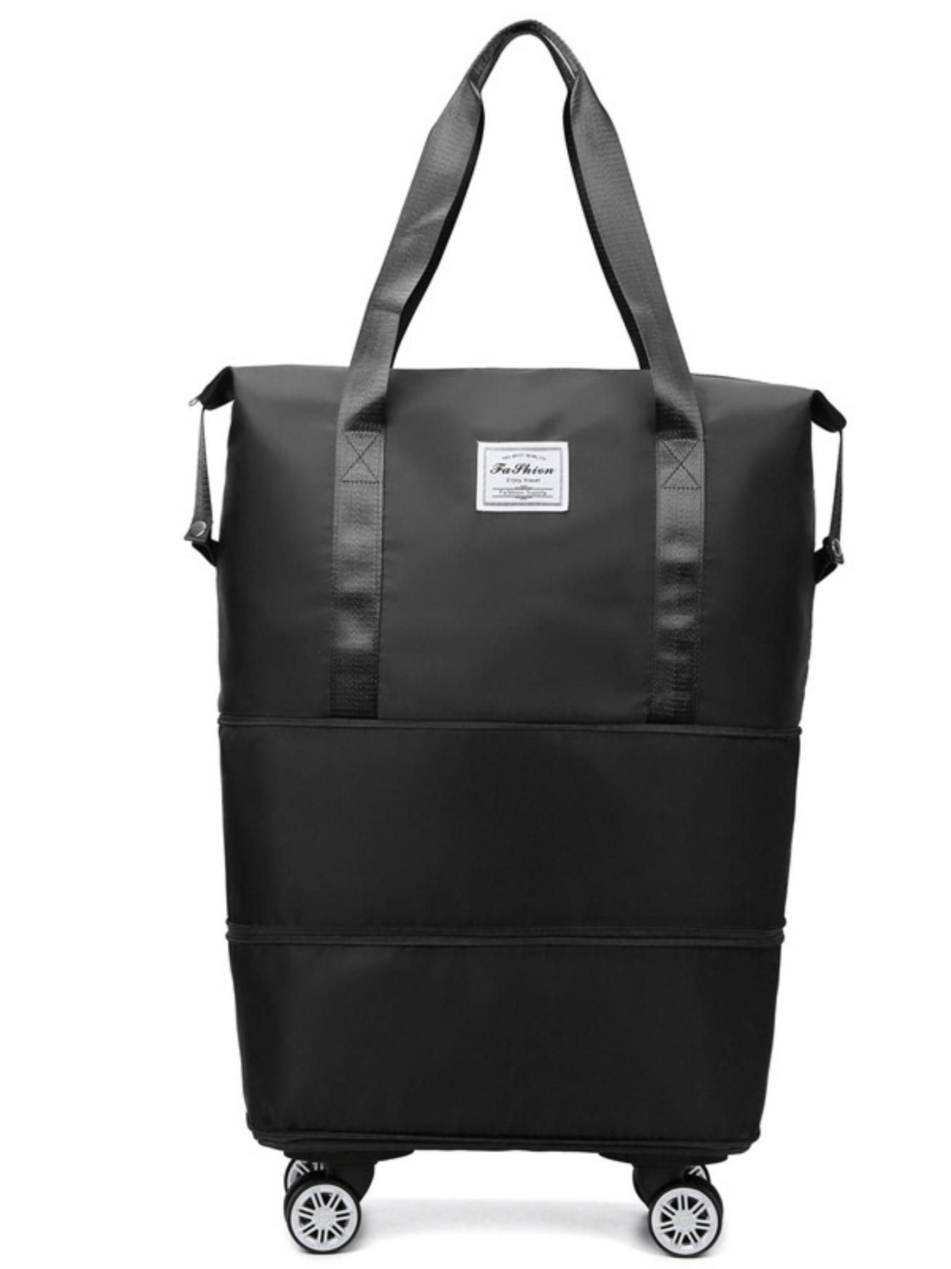 Large Capacity Travel Bag with Wheels, Student Business Trip Organizer, Waterproof Dry Wet Separation, Expandable Luggage Bag