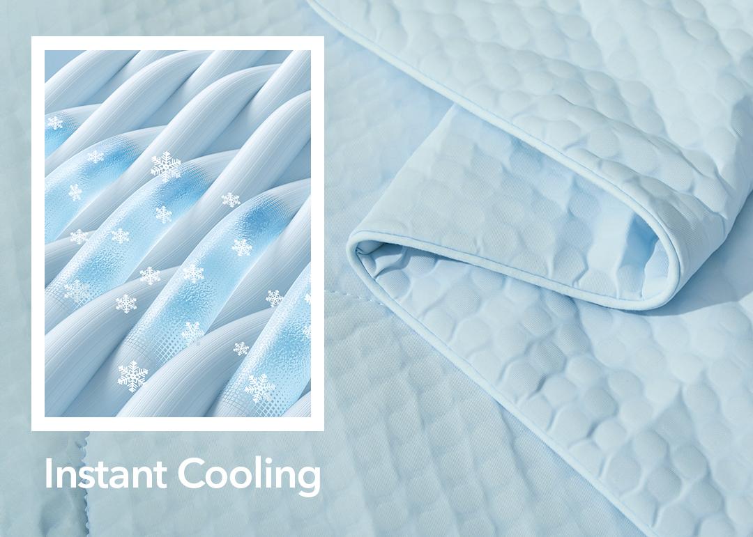 Deconovo PCM Cooling Comforter – Advanced Temperature Control (5°C Below Body Temp), Soft & Breathable, Perfect for Hot Sleepers, All-Season Use