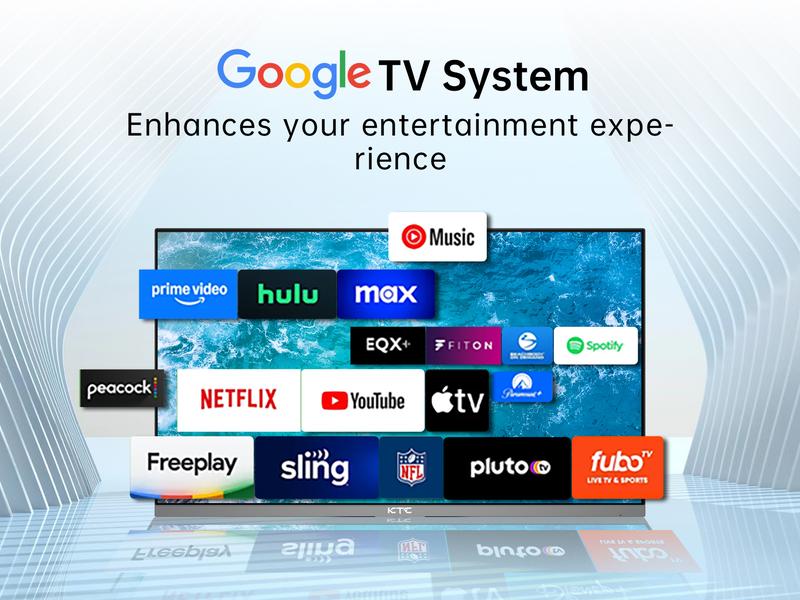 KTC 32 Inch 4K Smart Monitor with Google TV System 3840 * 2160P Netflix Licensed Type C 65W PD Speakers 5W*2 Dolby Audio Hey Google Voice Remote HDR WiFi Bluetooth VESA Tiltable 32 in Smart TV