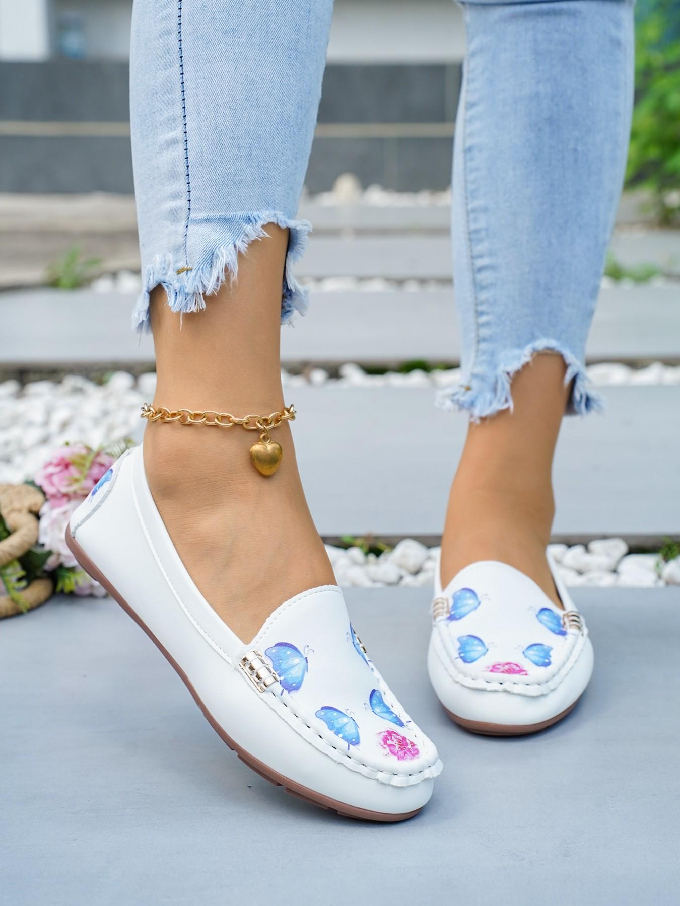 Women's Slip-On Flat Shoes, Soft Sole Loafers, Walking Shoes, Perfect for Spring and Easter, Stylish Casual Footwear, Fashionable Comfortable Shoes, Daily Wear Shoes