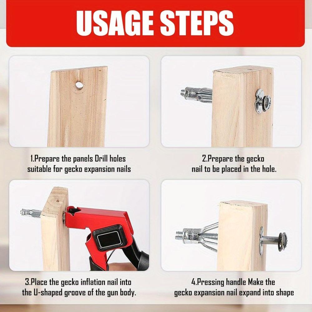 Metal Cavity Dowel Set with  Metal Dowels, Plastic Material Mounting Pliers, Non-Electric, for Cavity Dowel Pliers, Screws in 3 Sizes, Cavity Dowel Pliers, Perfect with Cavity Walls, Plasterboard, Wood Chip