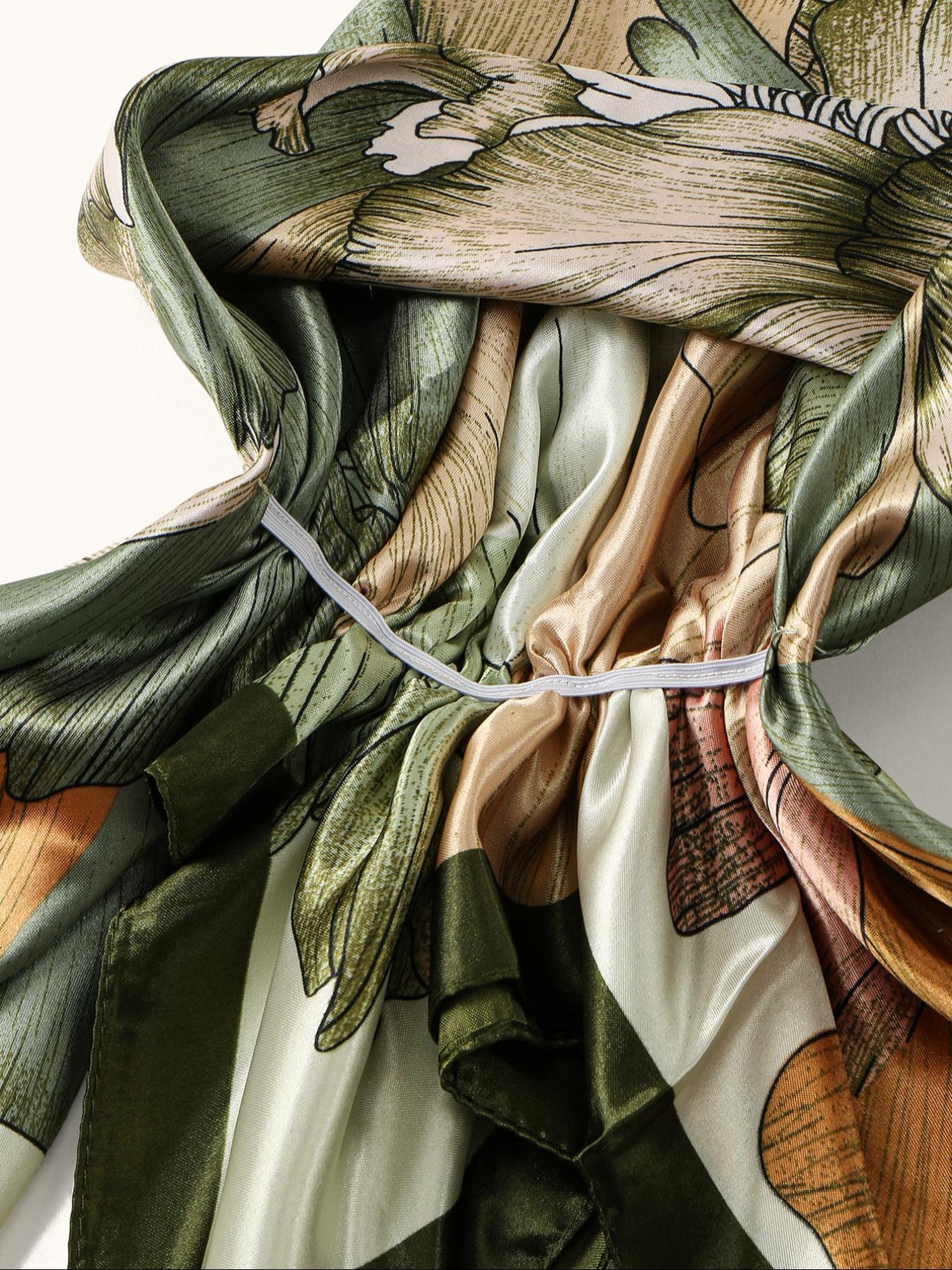 Elegant Satin Hijab Scarf, Soft Breathable Fabric, Easy Sweat Absorption, Perfect for Daily Wear, Elastic Fit Design