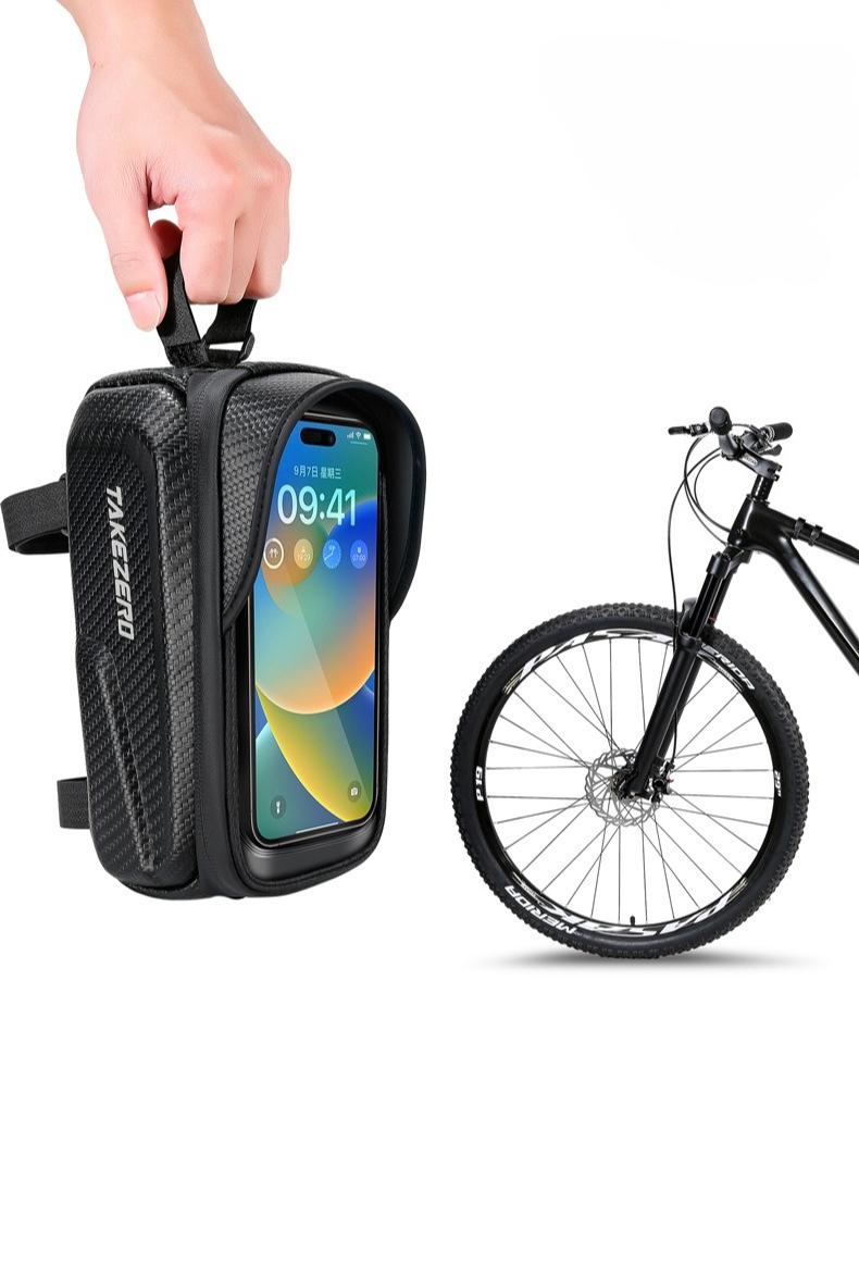 TAKEZERO Bicycle Front Top Tube Bag Touch Screen Bicycle Frame Bag Bicycle Bag 1L Large Capacity Adjustable Cycling Bag Bicycle Accessories