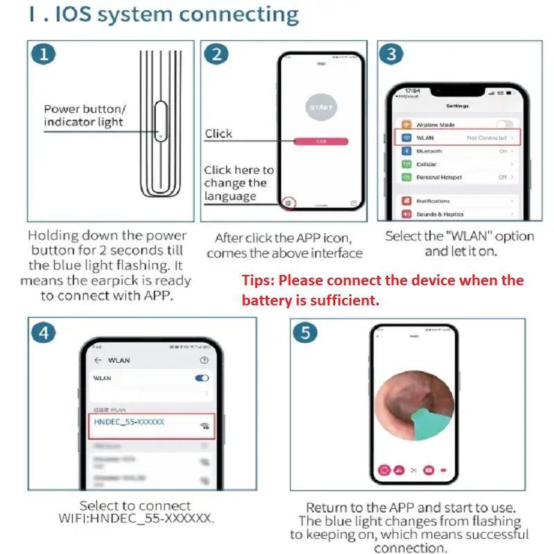 Rechargeable Ear Wax Removal Tool, Ear Wax Cleaner, Ear Cleaning Kit with Camera & Accessories, Ear Cleaning Kit for Kids & Adults, Ear Wax Removal Kit