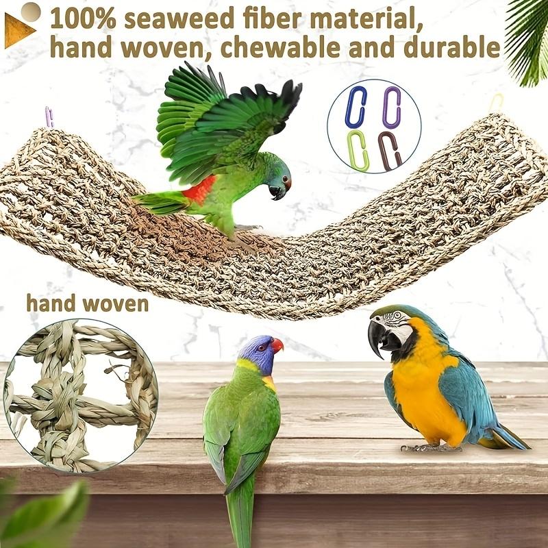 Bearded dragon hammock lizard reptile mountain climbing lounge chair seaweed fiber habitat tank accessories jungle toys suitable for hermit crab gecko snake iguana amphibians.