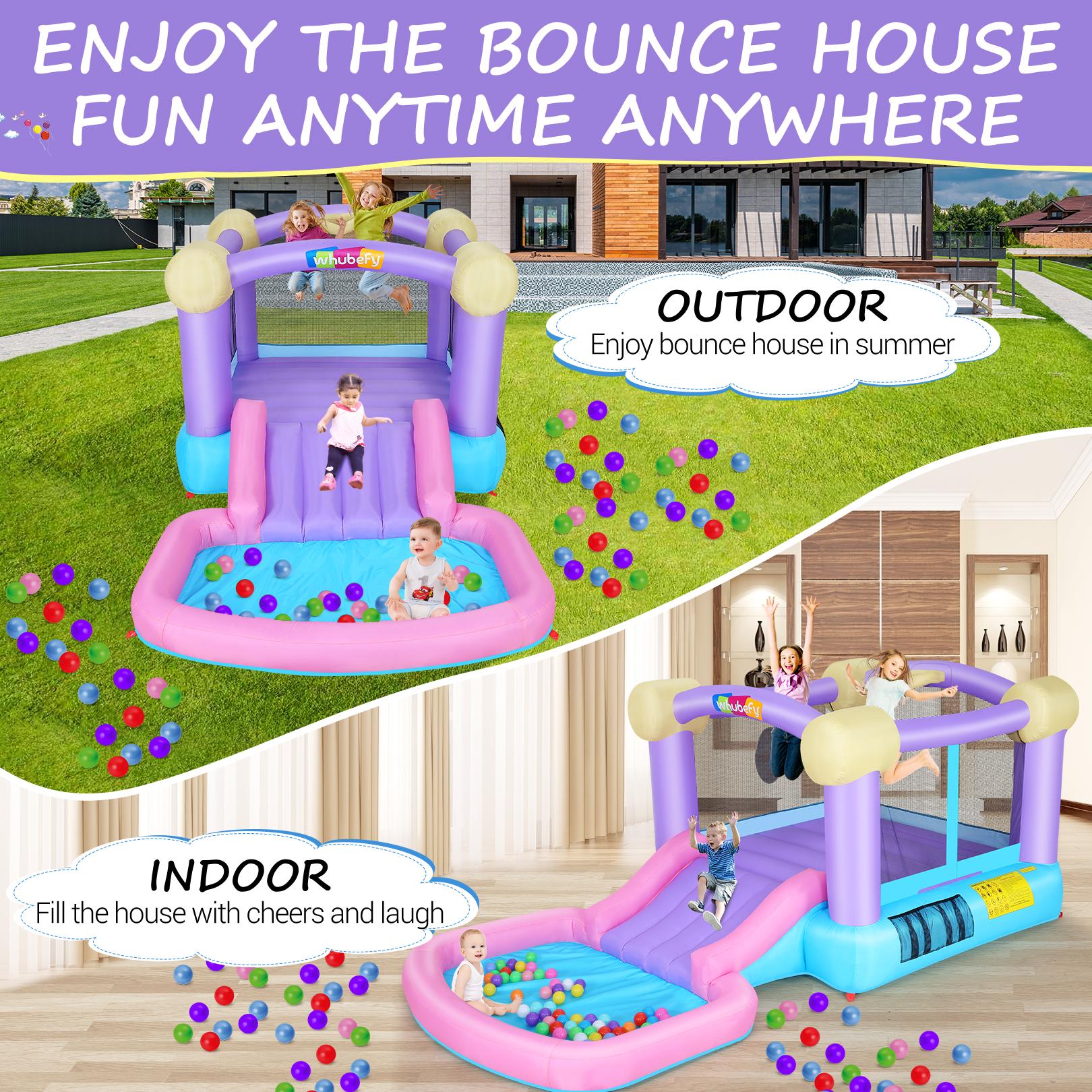 AKEYDIY Inflatable Bouncy Castle Bounce House Volleyball Game Park- Huge  Sport161‘’x82‘’x63‘’（409*208*160CM） Bouncy House with Large Bouncer Area/Dual Slides