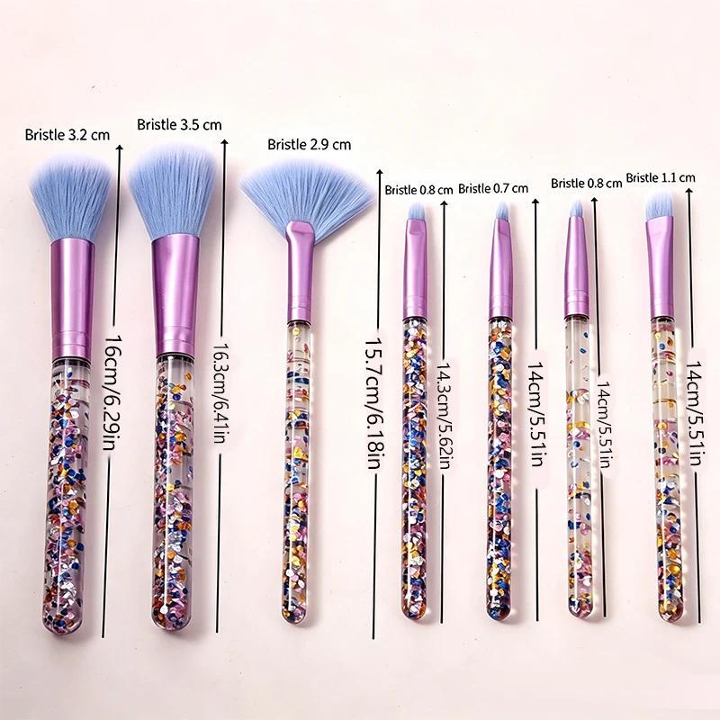 7pcs Makeup Brushes Set , Eye Concealer Women'S Cosmetics Brush Shadow Blush  Mixed Beauty Soft Comprehensive Makeup Tool Brush Kit