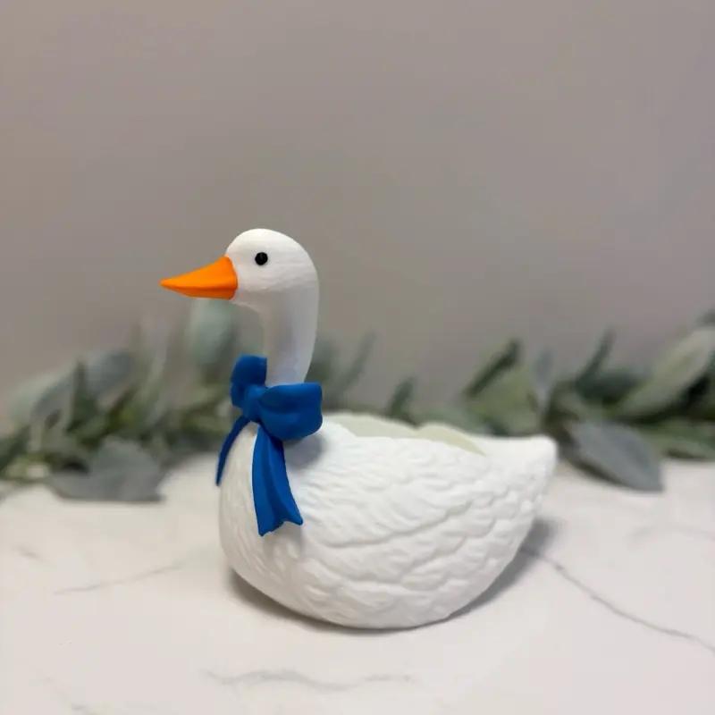 Goose with Bow Soap Holder for Bath and Body Works Foaming Hand Soap, 3D Printed Design, Unique Bathroom Accessory, Durable Material