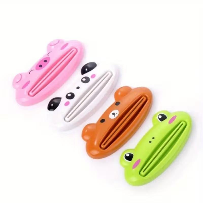 Cute Cartoon Animal Toothpaste Squeezer for Kids, Fun Plastic Bathroom Accessory for Easy Use, Perfect Toothpaste Holder for Mess-Free Experience