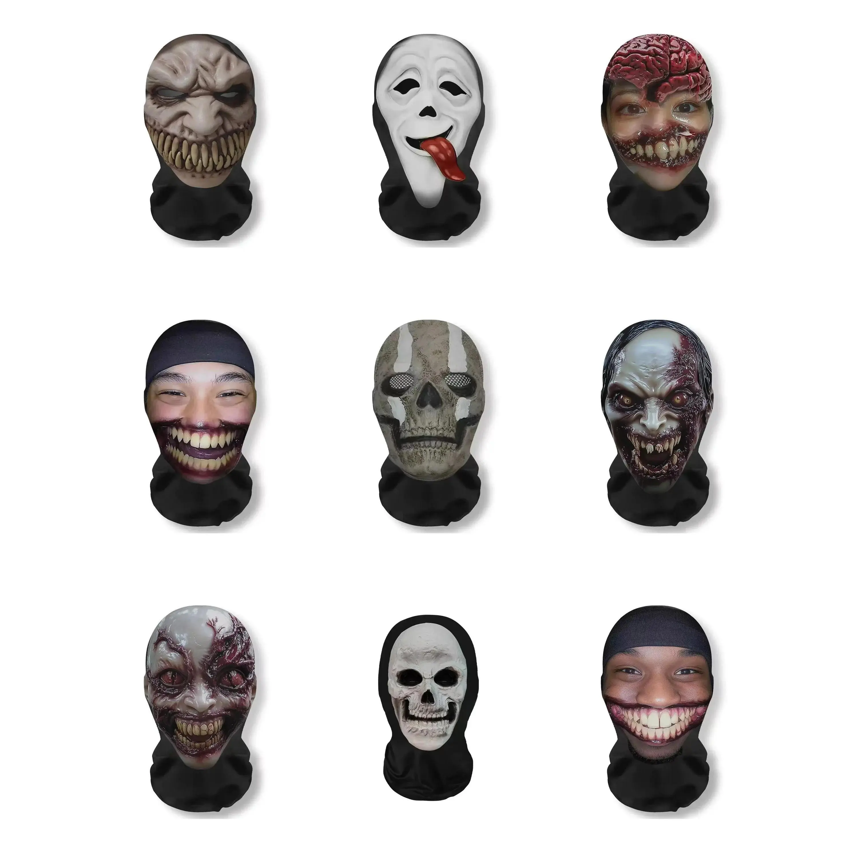 Halloween carnival funny headgear cosplay costume, comical wig mask prank props, party decoration creative headpiece