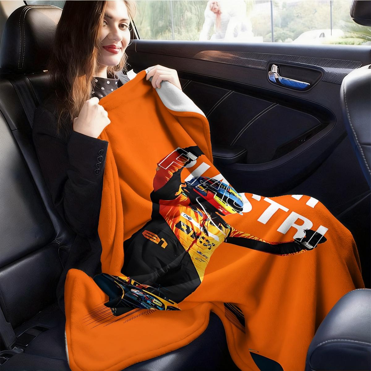 Oscar Piastri connection  flannel blanket, exclusive gift for home, office, camping travel, personalized pattern design, modern style, soft texture