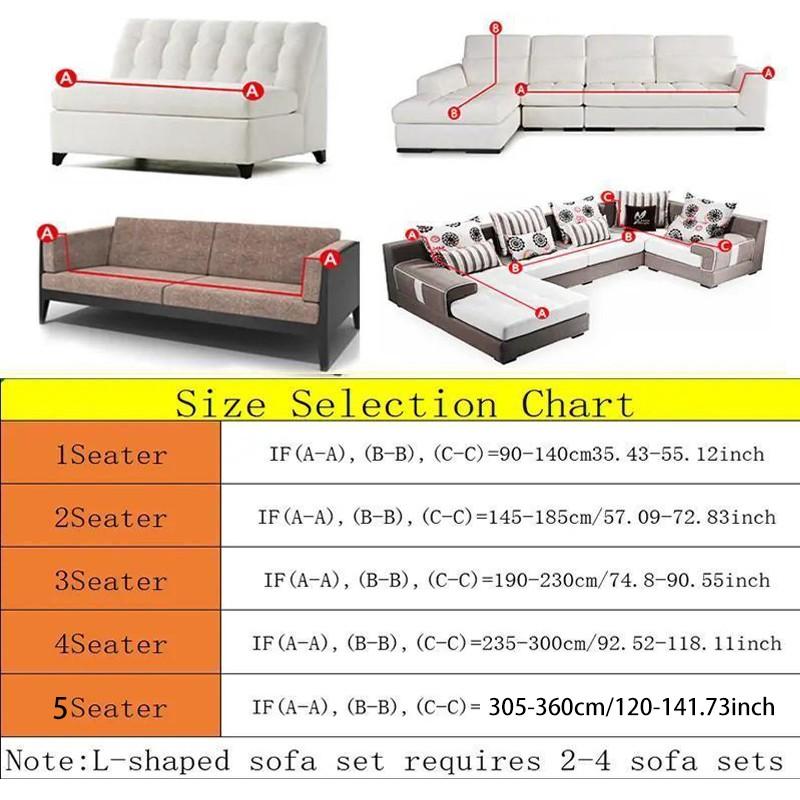 One-Stop Sofa Refresh Solution, Full-Cover Leaf Pattern Sofa Cover, Sofa Slipcover, Pet-Friendly Elastic Sofa Cover, Anti-Stain Durable, 6 Colors Available