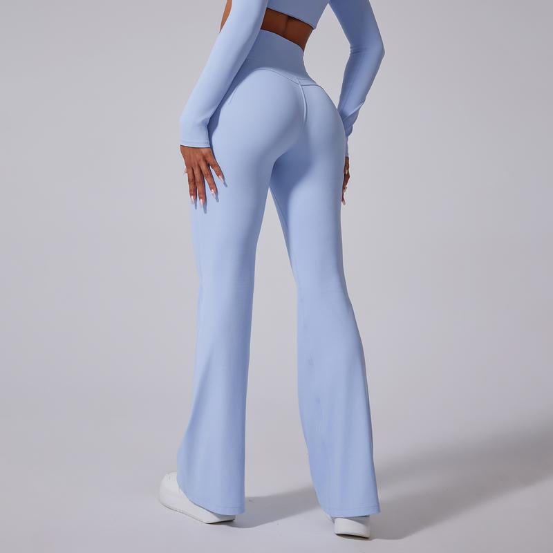 MASKERT Women's High Waisted Tummy Control Butt Lifting Shaping Yoga Bootcut Leggings for Training & Casual Wear