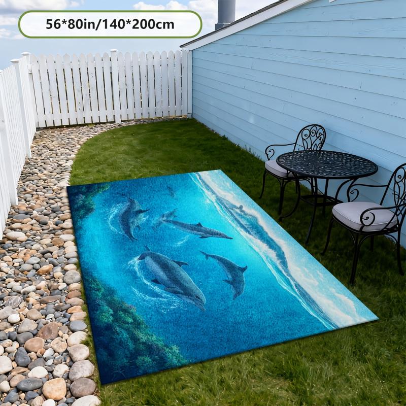 Super Soft Imitation Cashmere Dolphin Pattern Rug Ocean Fresh 2D Print Cozy Plush Non Slip Machine Washable Durable Floor Mat Perfect For Living Room Entryway Bedroom Yard Patio Balcony Pool Garage Indoor Outdoor Home Decor bathroom set non-slip shower Super Soft Imitation Cashmere Dolphin Pattern Rug Ocean Fresh 2D Print Cozy Plush Non Slip Machine Washable Durable Floor Mat Perfect For Living Room Entryway Bedroom Yard Patio Balcony Pool Garage Indoor Outdoor Home Decor bathroom set non-slip shower