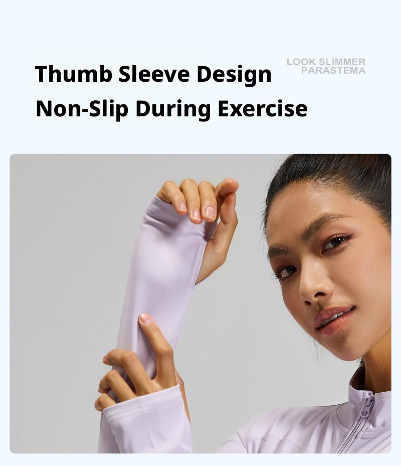 Women's  Slim Fit High Stretch Yoga Top,Long Sleeve Sports Jacket, Lightweight Workout Coat for Running