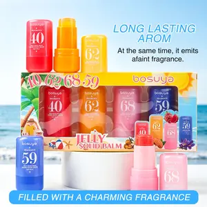 Portable Travel Solid Perfume Stick, Deodorant Bar, 4 Scents, Amber Vanilla, Caramel Almond, Dragon Fruit, Sugar Violet, Long-Lasting Fragrance