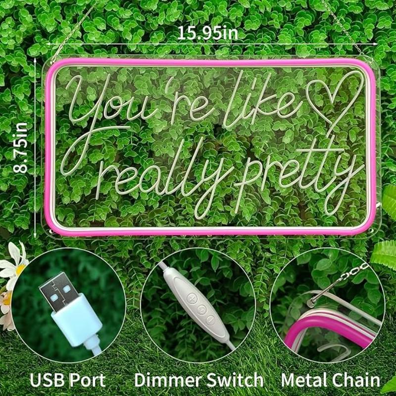 Wall Decor Neon Sign LED Neon Sign Aesthetic Room Decoration Suitable for Teenage Girls Neon Name Sign for Bedroom Hair Salon Wedding Party