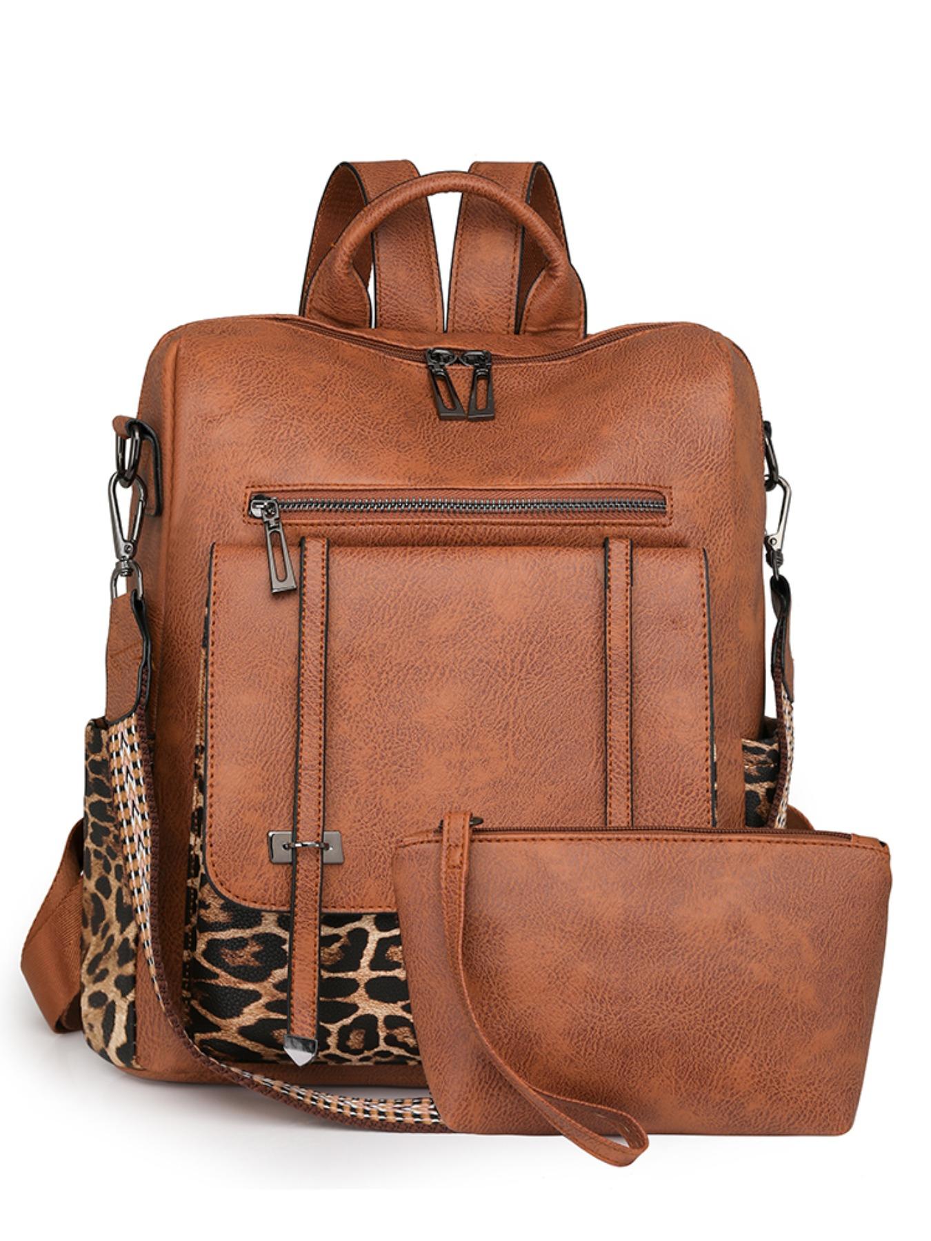 Women's Vintage Soft Leather Backpack, Multi-Functional Commuter Bag, Large Capacity Anti-Theft Handbag, Urban Fashion Accessory