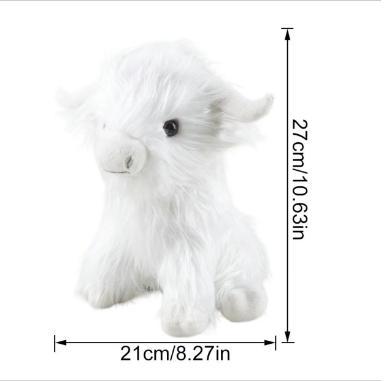 Summer Highland Cow Plush Toy,Simulation Stuffed Toy,Fluffy Toy,Animals Decoration Toy,Cute Stocking Stuffers,Home Decorative Ornament Toy, Best Gifts, Birthday Gift. Stress Soft
