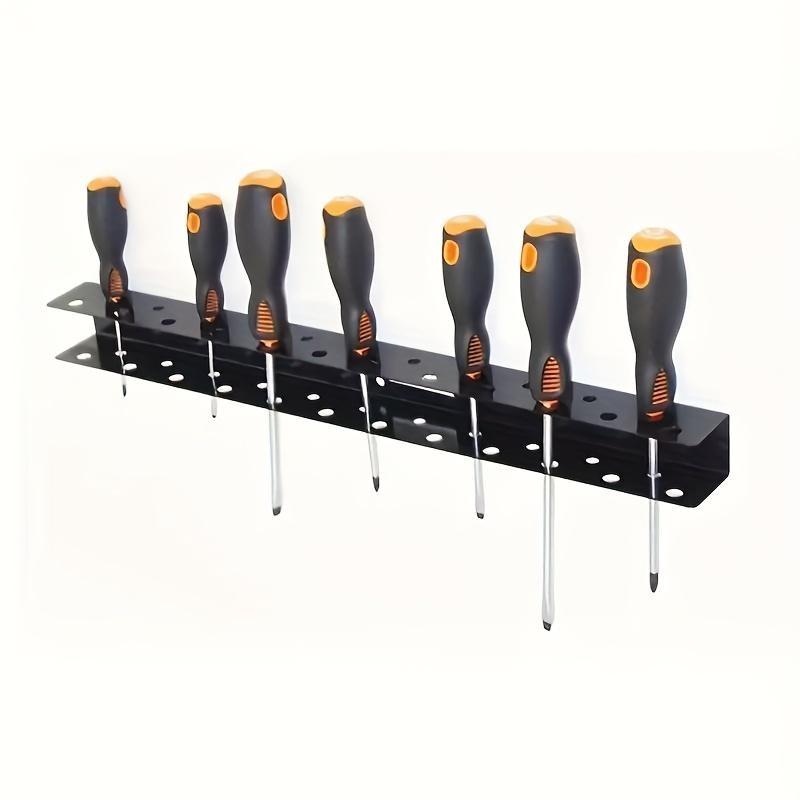 Metal Tool Rack, Space-Saving Screwdriver Pliers Organizer, Wall-Mounted Floating Shelf, Multi-Functional Garage Storage Rack