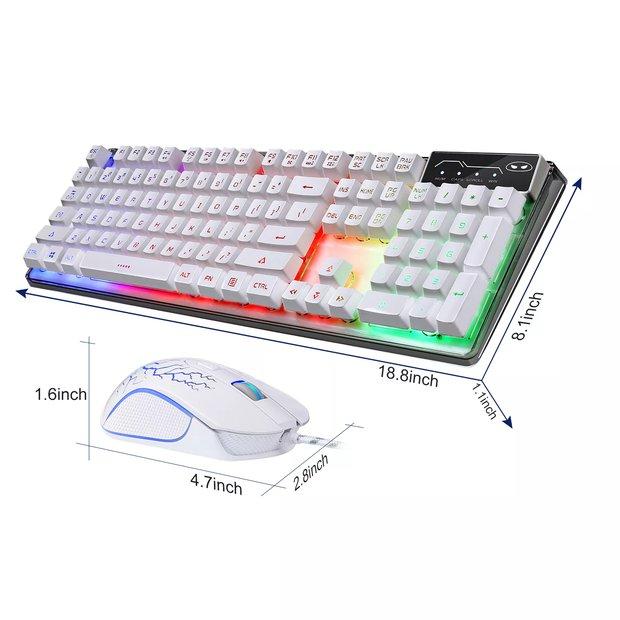 MageGee K1 Gaming Keyboard and Mouse Combo, RGB LED Backlit Keyboard with 104 Keys Computer PC Gaming Keyboard for PC/Laptop