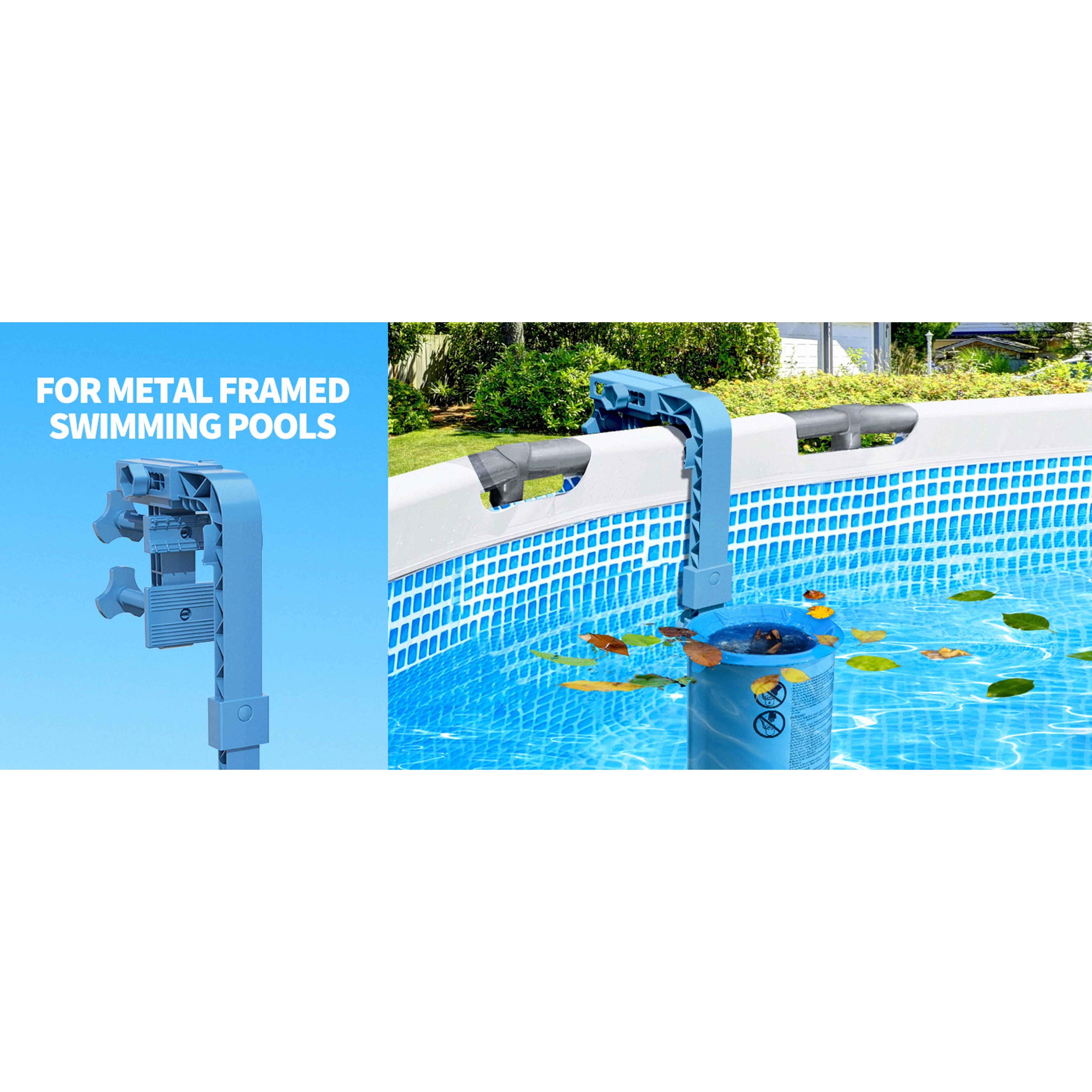 Upgrade Above Ground Pool Skimmer Comes with 3 Socks, Anti-tilt Wall Mount Surface Skimmer, Removable Skimmer Basket, Adjustable Height Bracket, Auto Skimming Pool Surface Leaves - Blue Upgrade Above Ground Pool Skimmer Comes with 3 Socks, Anti-tilt Wall Mount Surface Skimmer, Removable Skimmer Basket, Adjustable Height Bracket, Auto Skimming Pool Surface Leaves - Blue