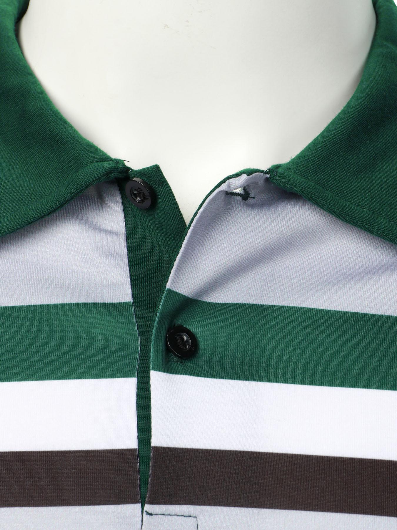 Men's Polo Shirt Short Sleeve Colorblock Design Top, Casual Fitted Style for Daily Wear & Outdoor Sports, Perfect Holiday Gift for Fashion Men