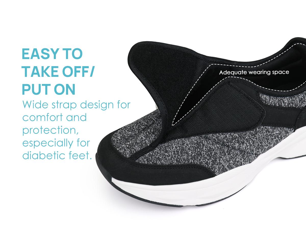 Ortho+rest Men Diabetic Shoes Swollen Feet Diabetes Walking Shoes Arch Support Orthopedic Sneakers Men's Casual