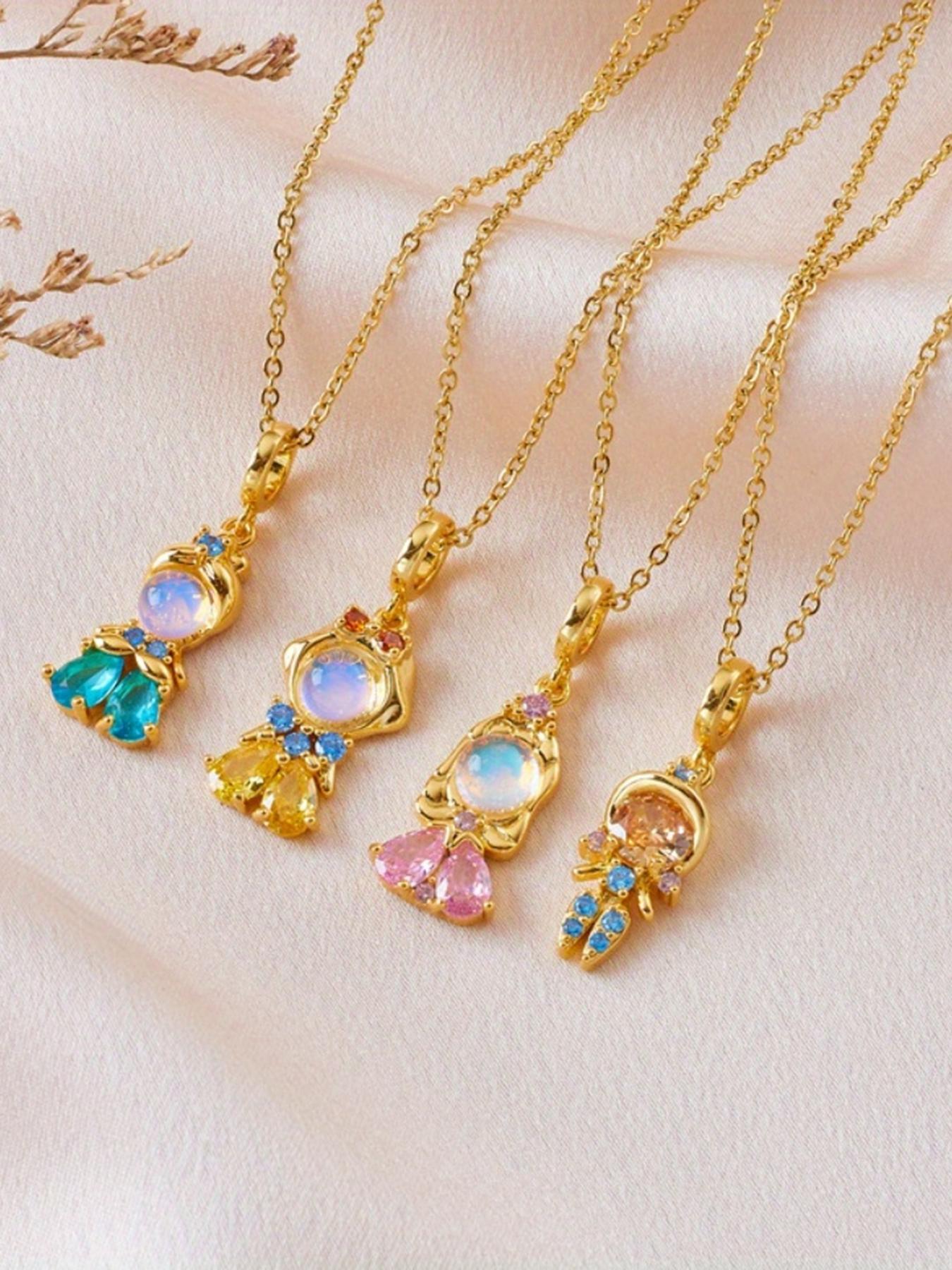 Cute Cartoon Fairy Tale-Style Mini Figure Pendant Necklace Set for Women – Spring/Summer Fashion Accessory – The Perfect Gift for Family, Friends, and Loved Ones