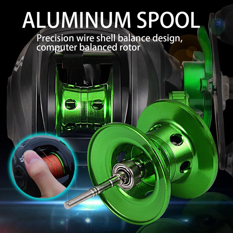 Sougayilang Fishing Gear Set, 6FT Casting Fishing Rod and 7.2:1 Gear Ratio with 4 Strands Braided Multicolour Fishing Line for Outdoor fishing supplies