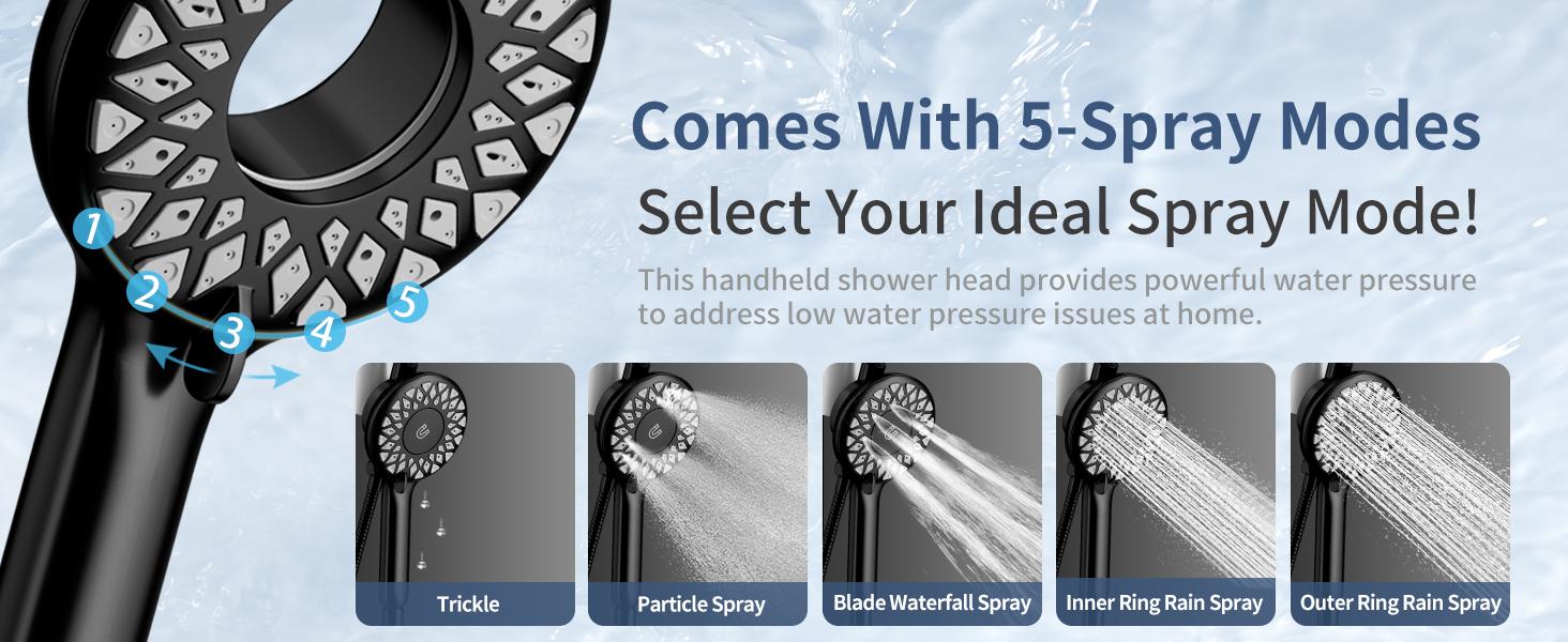 Dual Shower Heads with Handheld Spray Combo Set, Magnetic Filtered Showerhead, Bathroom High Pressure Rainfall Shower Head and Handle Set with Filter for Hard Water, 79" Long Hose